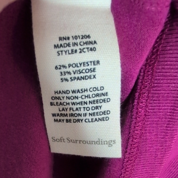 Soft Surroundings Fuchsia Marla Dress NWT - Picture 9 of 10